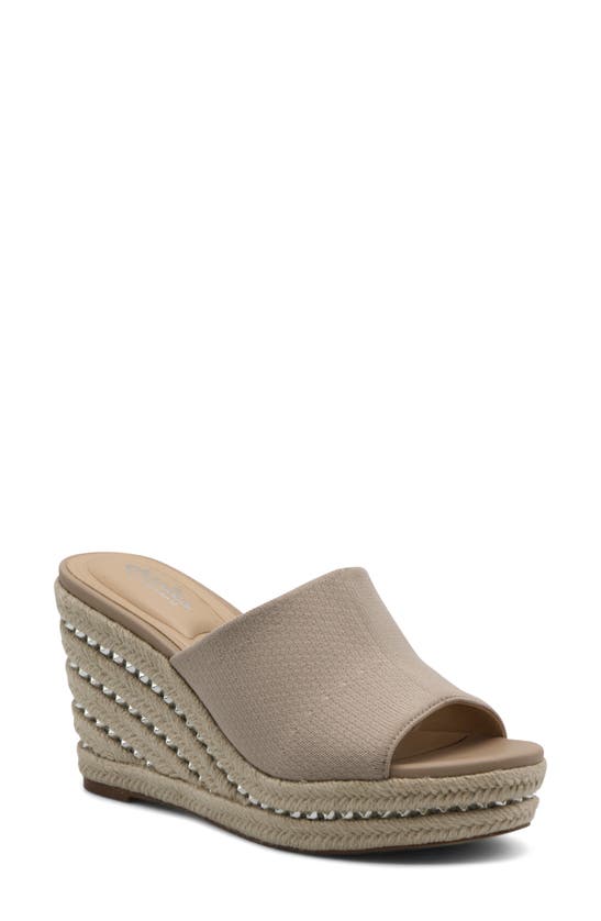 Shop Charles By Charles David Jeremy Espadrille Platform Wedge Slide Sandal In Natural