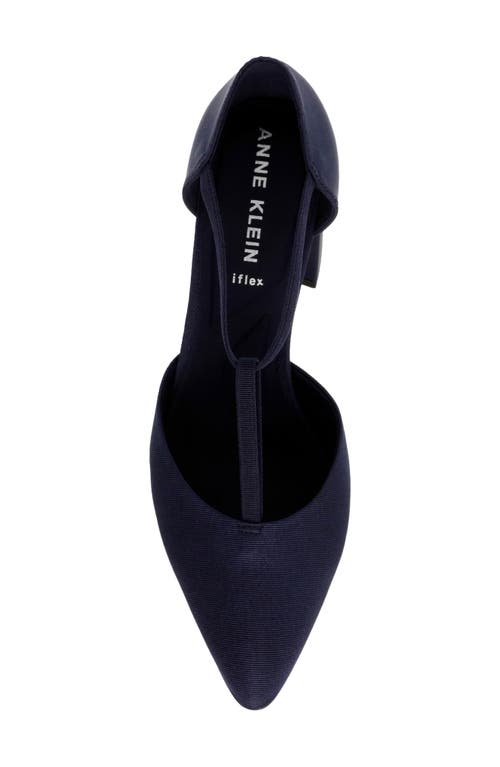 Shop Anne Klein Barclay Pointed Toe Pump In Navy Fab