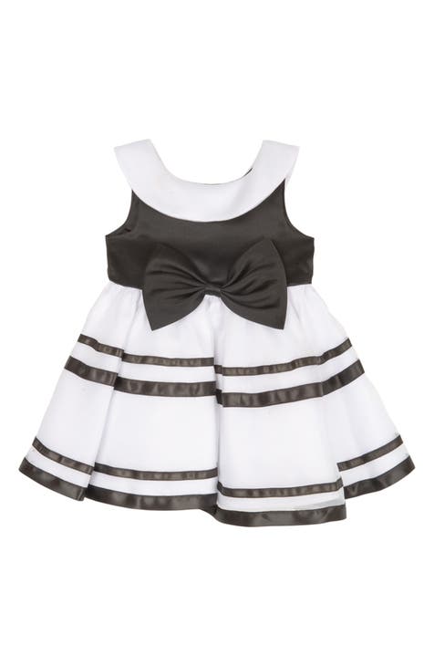 Stripe Satin Bow Dress (Baby)