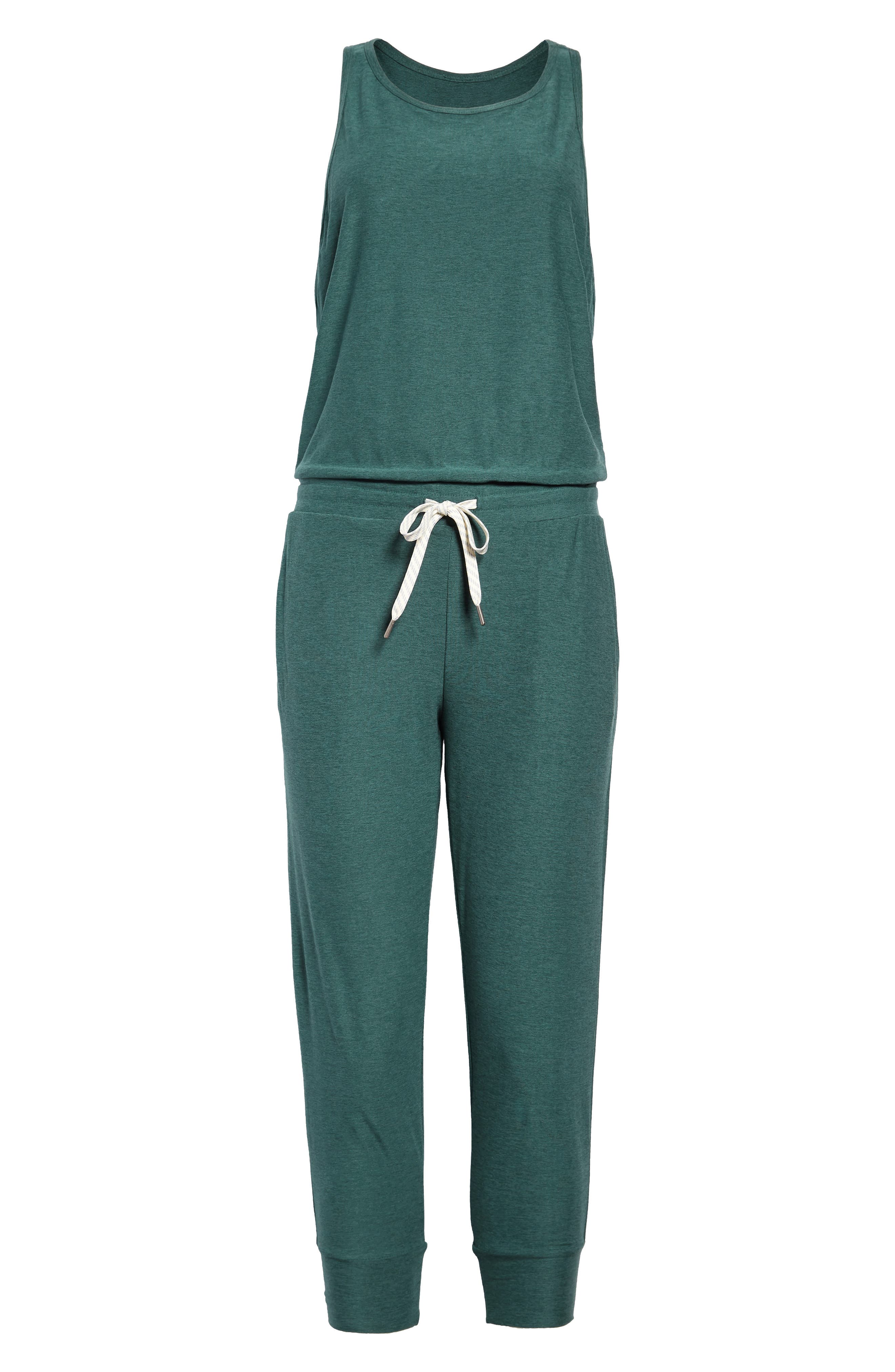 Vuori Luna Crop Jumpsuit In Palm 