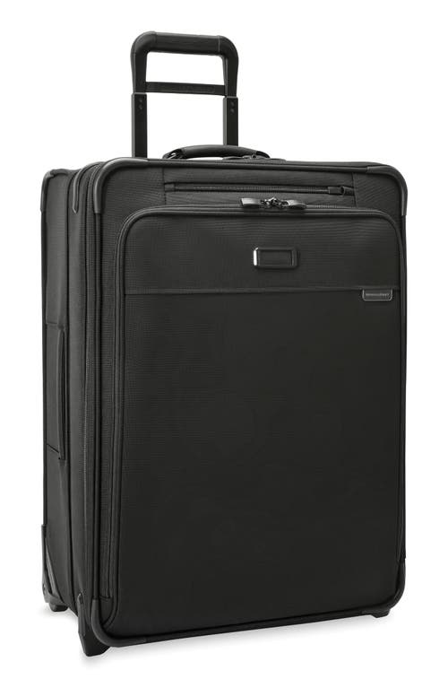 Briggs & Riley 26-Inch Baseline Medium Expandable Wheeled Upright Packing Case in Black