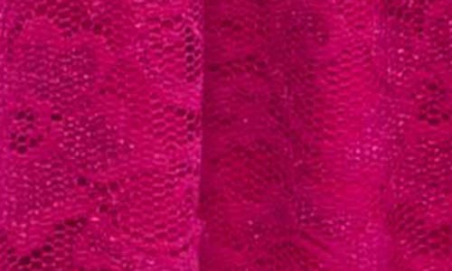 Marina Scallop Lace Sleeveless Midi Dress In Fuchsia