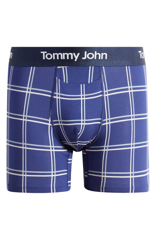Shop Tommy John Second Skin Boxer Briefs In Blueprint Windowpane