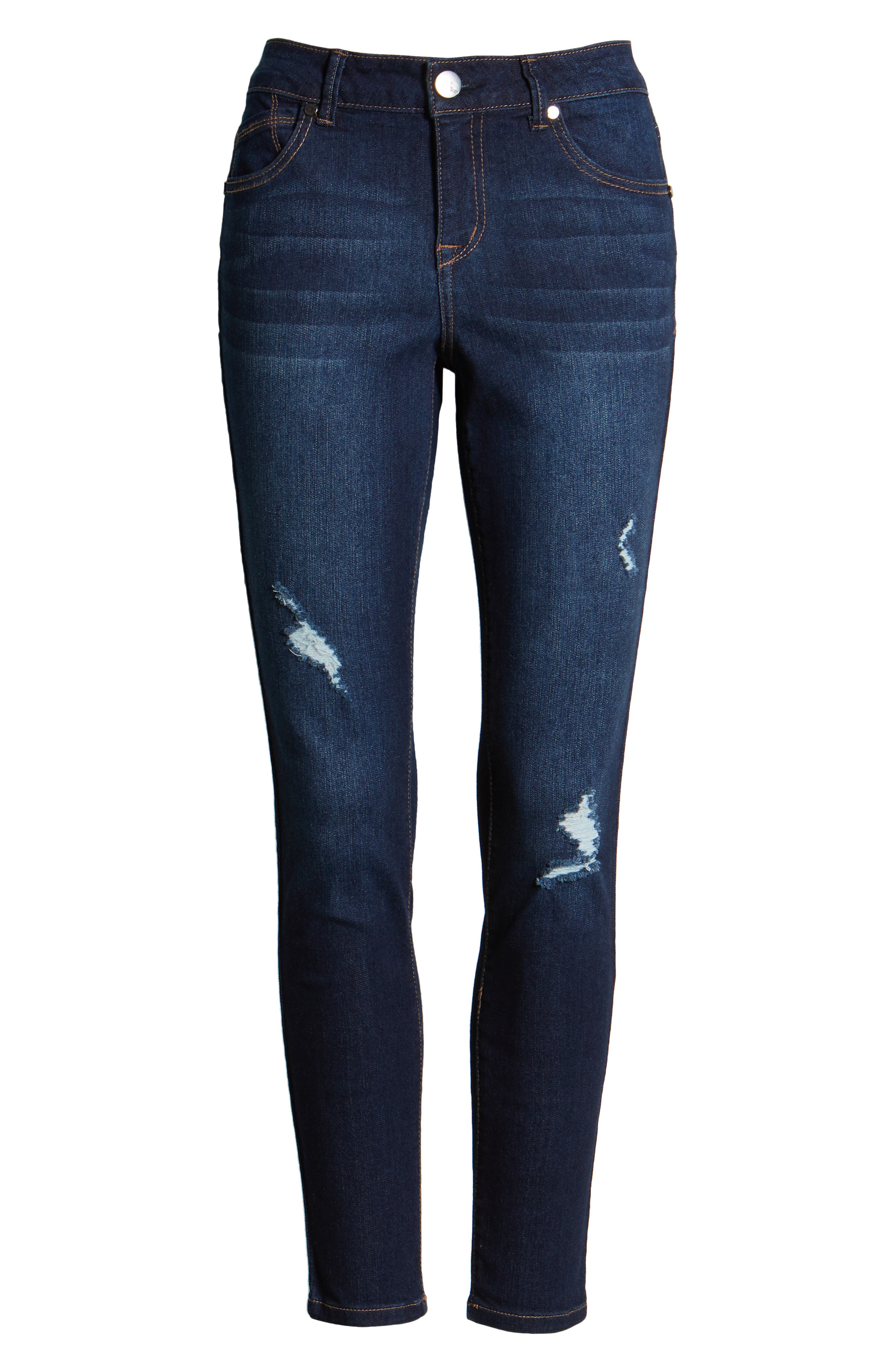 women's distressed ankle jeans