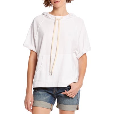 Michael Stars Short Sleeve Hoodie, White