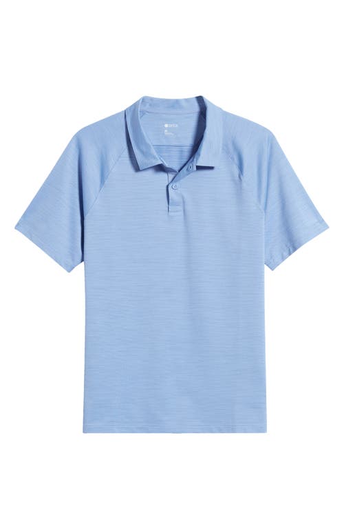 Shop Zella Chip Performance Golf Polo In Blue Hydrangea