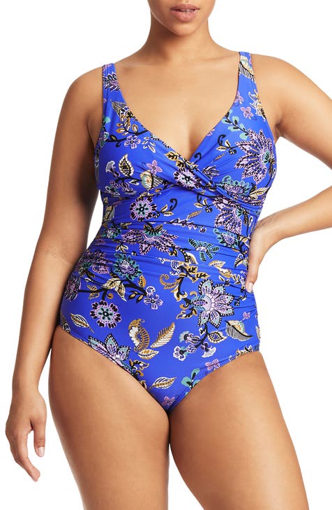 Artesands Arte Eco Kahlo One Size One Piece Swimsuit - Blue - Curvy