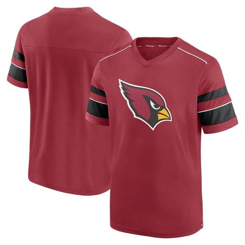 Men's Fanatics Branded Cardinal Arizona Cardinals Jersey Tackle V-Neck T- Shirt