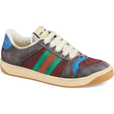Gucci Screener Low Top Sneaker, Burgundy