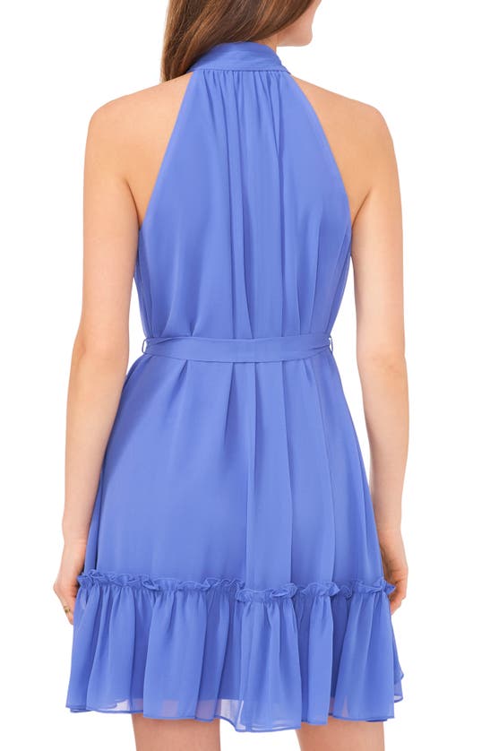 Shop Halogen ® Halter Neck Belted Minidress In Blue
