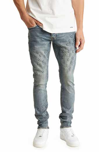 PURPLE Men's Light Bleach Skinny Denim Jeans