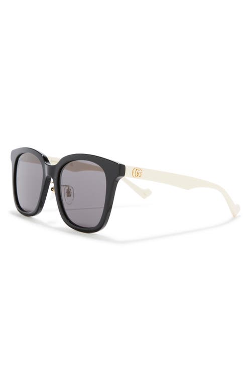 Gucci 55mm Square Sunglasses In Black White Grey