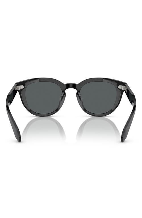 Shop Oliver Peoples N.05 48mm Polarized Small Round Sunglasses In Black