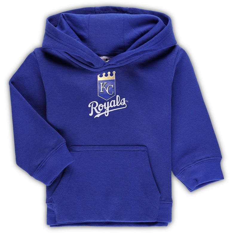 Outerstuff Kids' Toddler Royal Kansas City Royals Team Primary Logo Fleece Pullover Hoodie