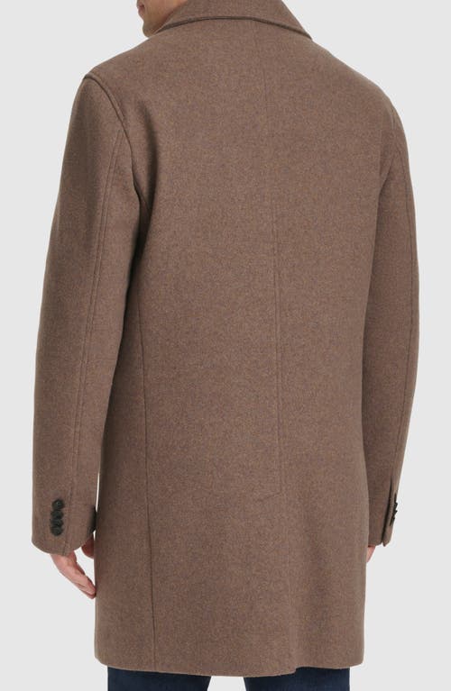 Cole Haan Regular Fit Stretch Wool Coat In Mushroom