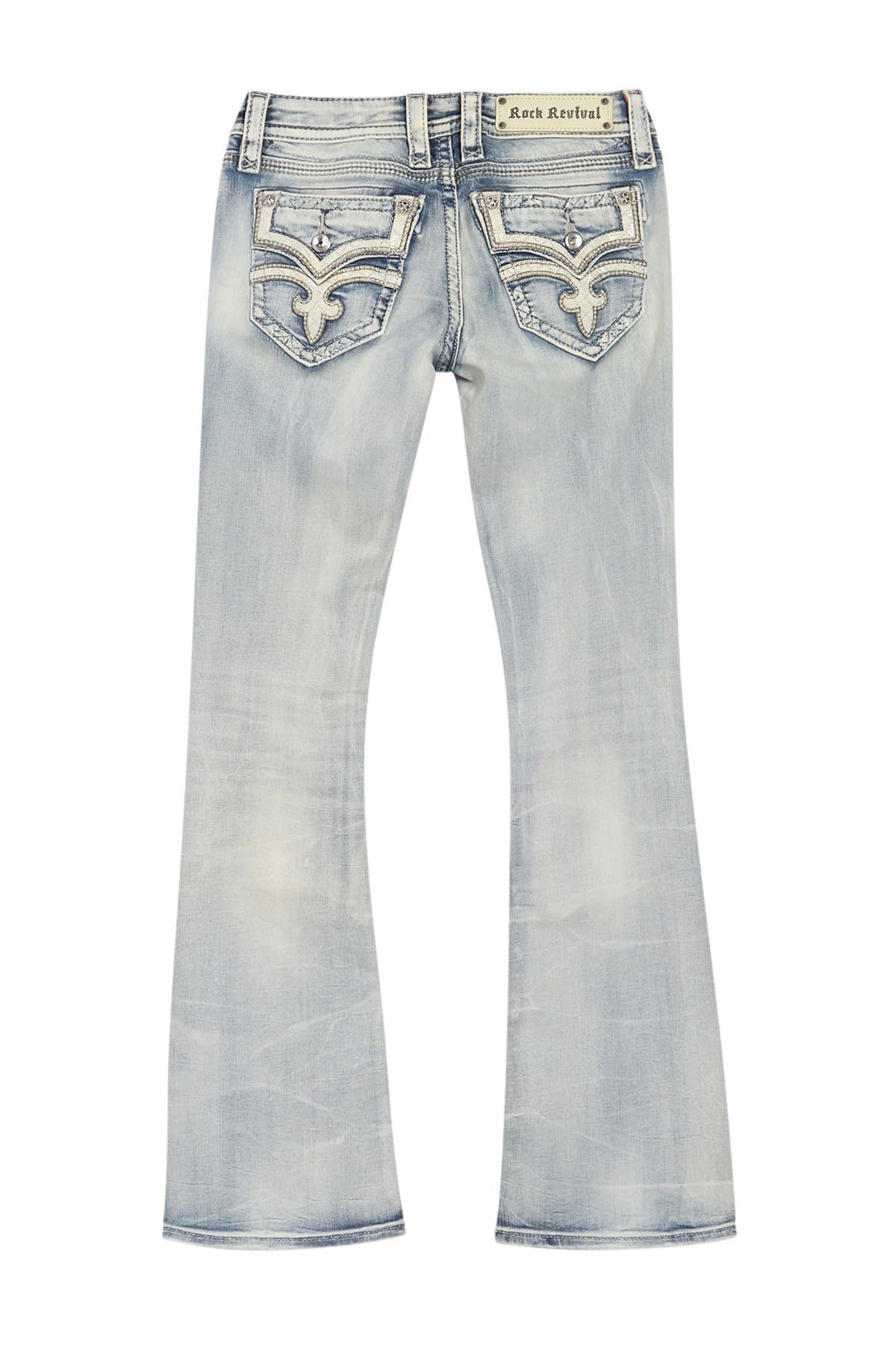 grey rock revival jeans