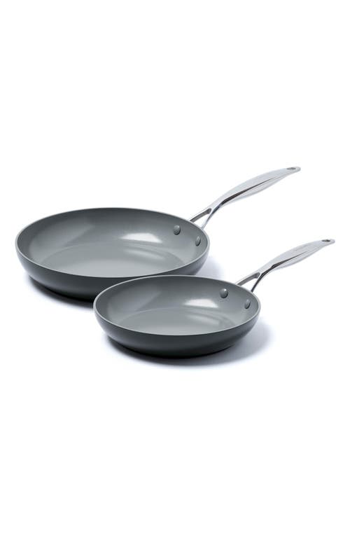 GreenPan Valencia Pro 10-Inch & 12-Inch Anodized Aluminum Ceramic Nonstick Frying Pan Set in Black at Nordstrom