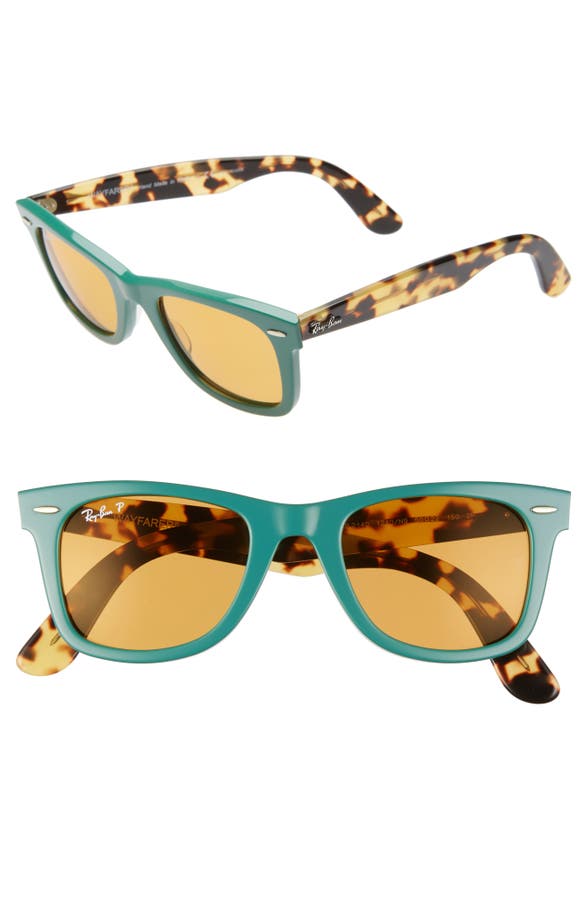 Ray Ban 'classic Wayfarer' 50mm Polarized Sunglasses - Green