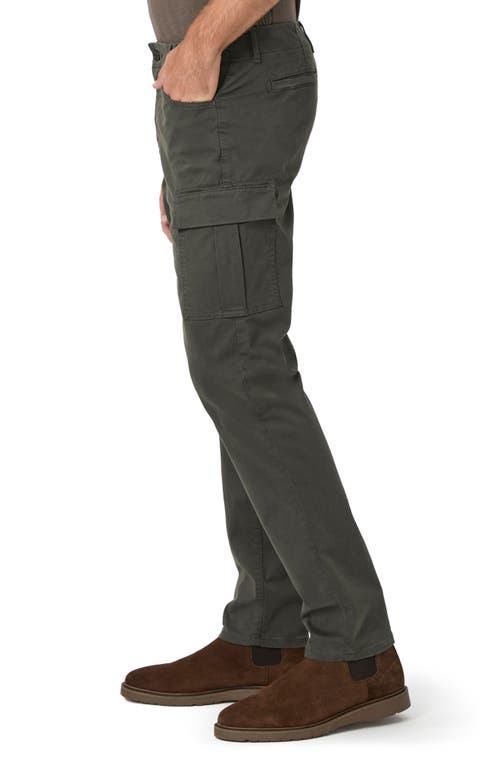 Shop Paige Ronin Tapered Sateen Cargo Pants In Shaded Glen