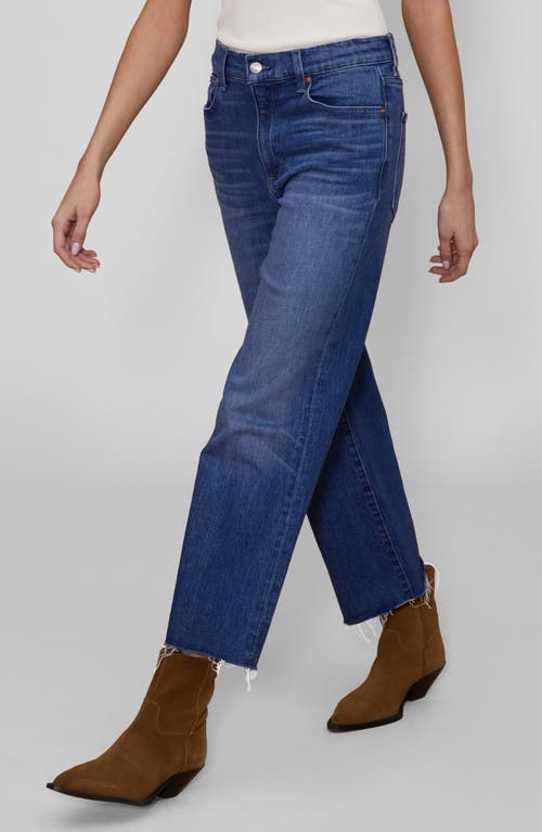 Shop Le Jean Weekend Frayed Mid Rise Wide Leg Jeans In Otis