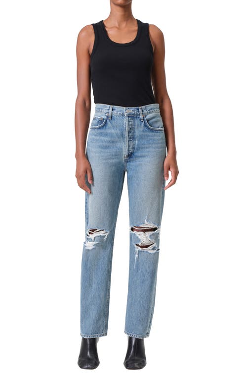 Agolde 90s Mid Rise Straight Fit Jeans Fall Out In Backdrop