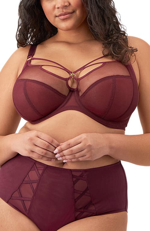 Elomi Matilda Side Support Plunge Bra In Cabernet