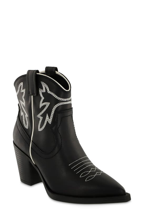 Mia Alejo Western Boot In Black/ Off-white