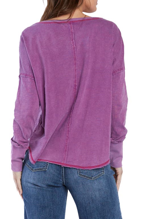 Billy T Parker Cotton Henley In Berry