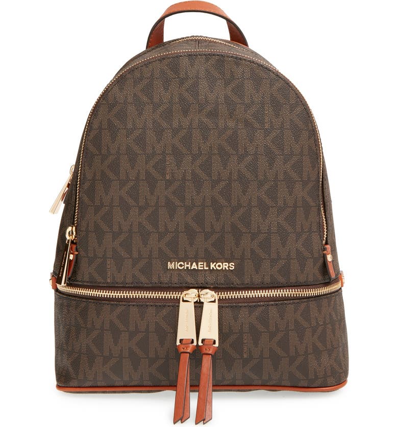 MICHAEL Michael Kors 'Small Rhea Zip' Leather Backpack | Nordstrom