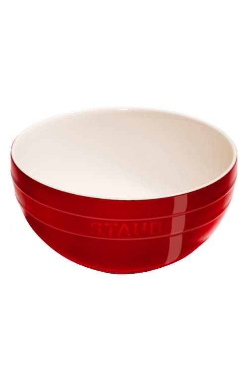 Staub 2-piece Ceramic Nested Mixing Bowl Set In Cherry