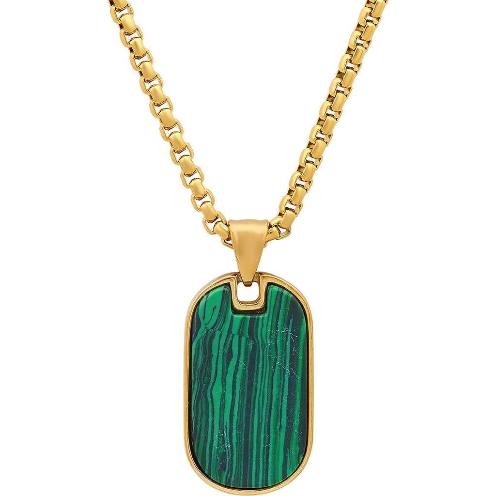 Hmy Jewelry Simulated Malachite Pendant Necklace In Green