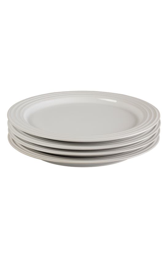 Le Creuset Set Of 4 10 1/2-inch Dinner Plates In White