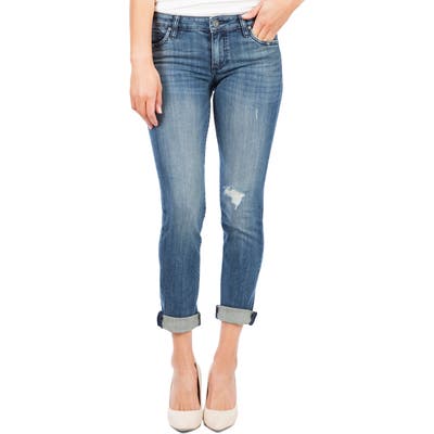 Kut From The Kloth Catherine Distressed Boyfriend Jeans, Blue