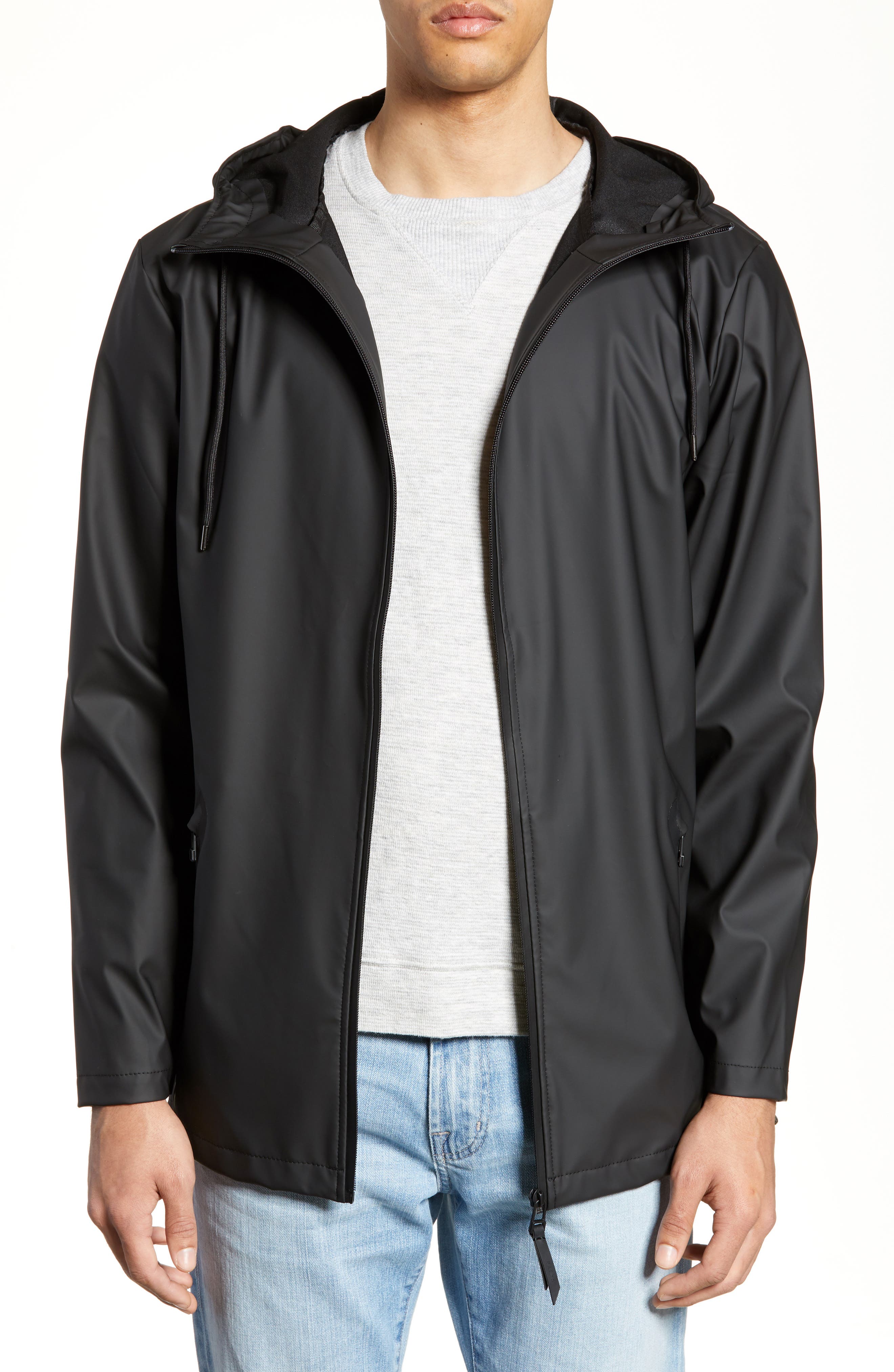 Rains Breaker Water Resistant Jacket, Black