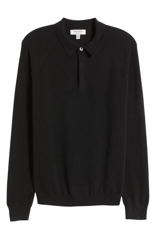 NORDSTROM NORDSTROM CASHMERE POLO SWEATER 