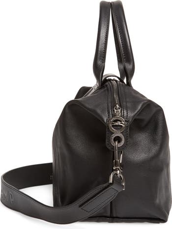 LongChamp Women's Le Pliage Cuir Black Leather Backpack 