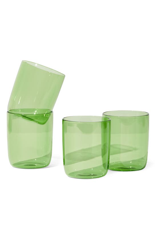 Shop House Of Nunu Set Of 4 Belly Tumblers In Green