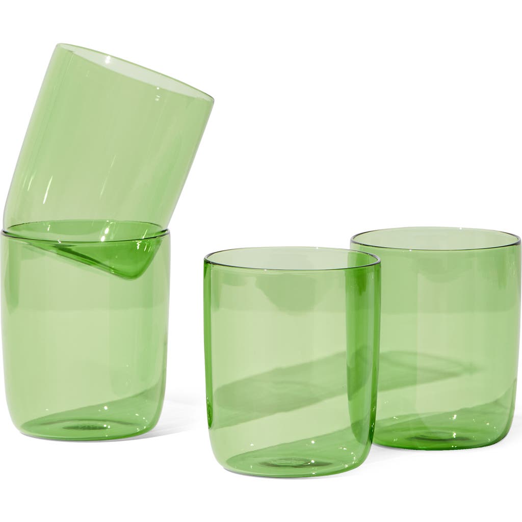 House Of Nunu Set Of 4 Belly Tumblers In Green