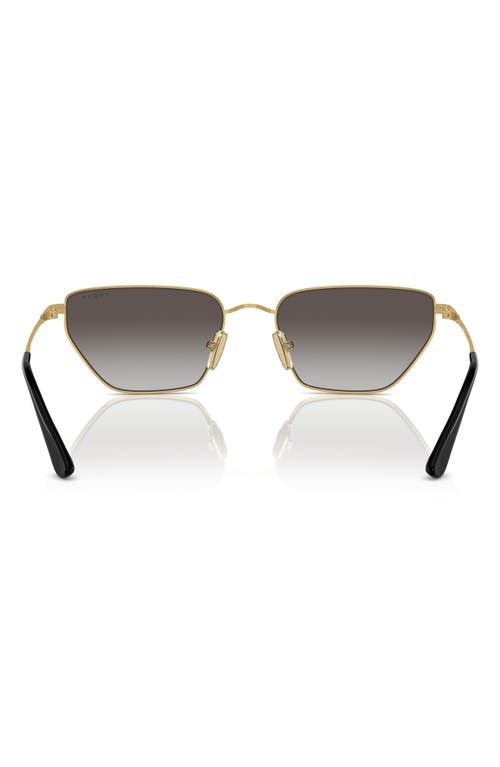 Vogue 56mm Gradient Irregular Sunglasses In Gold