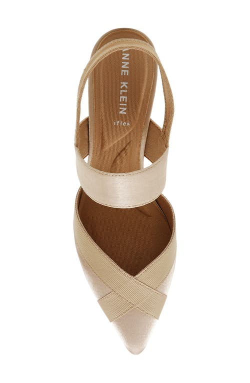 Shop Anne Klein Ireland Kitten Heel Pointed Toe Pump In Natural