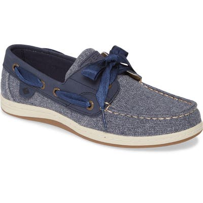 Sperry Koifish Canvas Boat Shoe- Blue