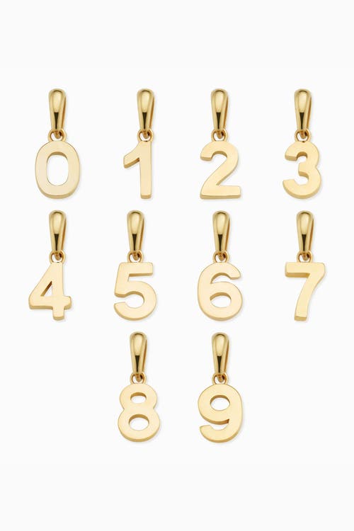 ORADINA ORADINA 14K GOLD MY NUMBER PENDANT CHARM 