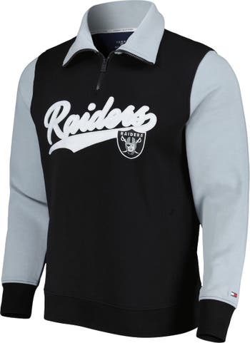 Las Vegas Raiders Tommy Hilfiger Rugby Long Sleeve Polo - Gray/Black