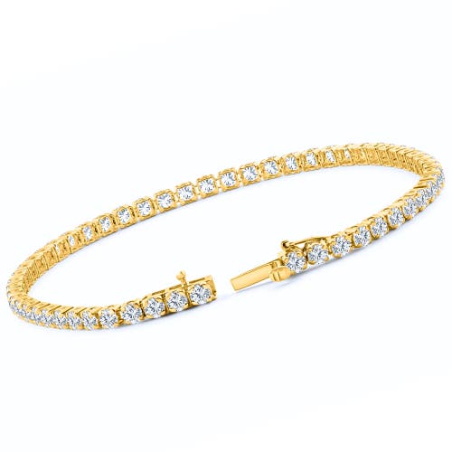 Shop Bliss Diamond Diamond Tennis Bracelet 7" 14k Gold Lab Grown In Yellow Gold - 3ct