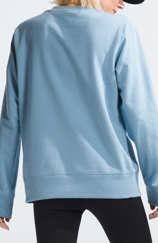 Shop The North Face Heritage Patch Crewneck Sweatshirt In Steel Blue