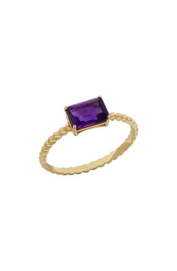 Bony Levy Color 14k Gold Ring In 14k Yellow Gold - Amethyst