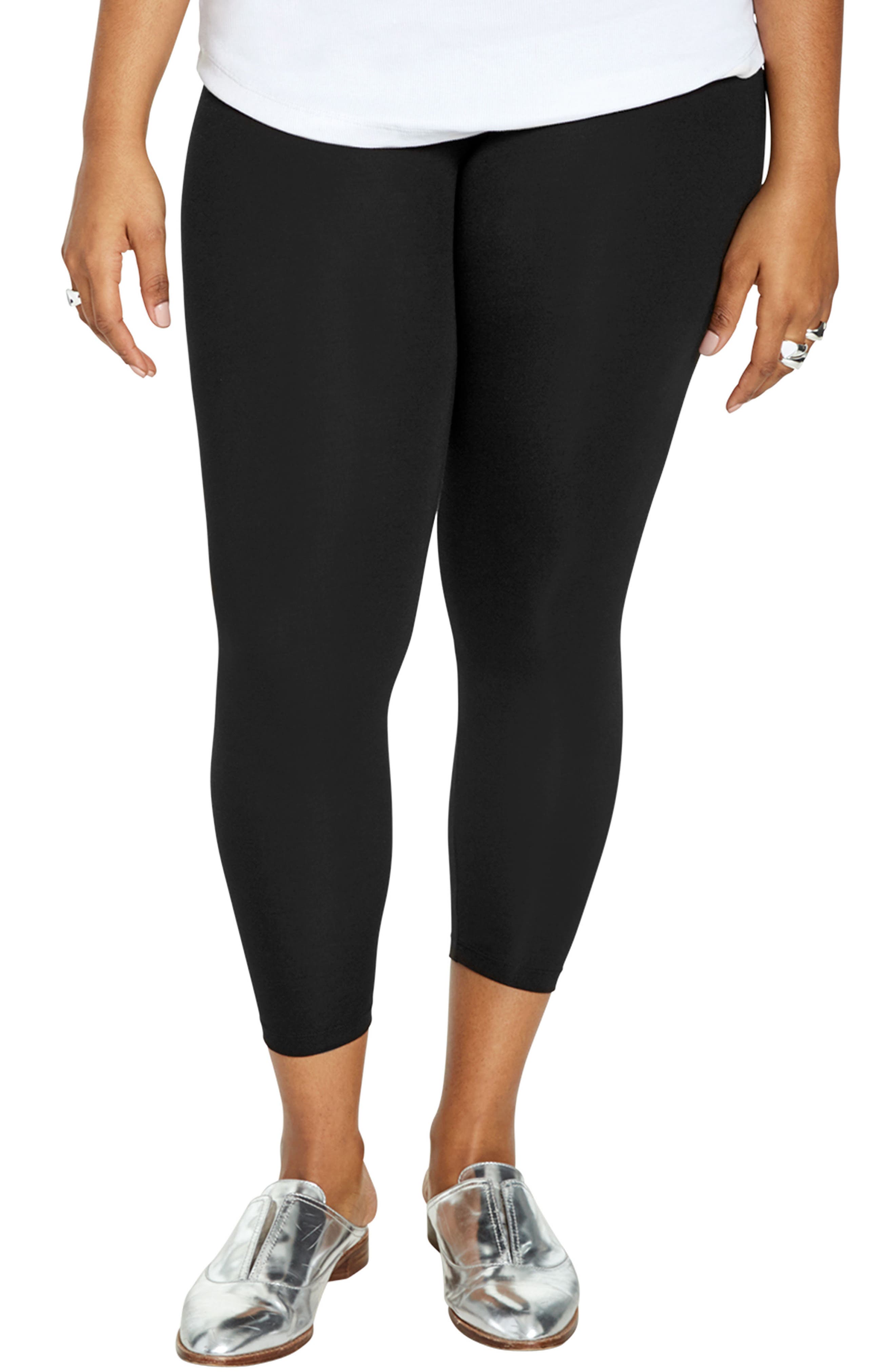 Plus Size Universal Standard Roya Crop Leggings, Black