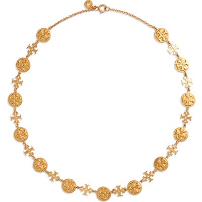 Tory Burch Logo Charm Necklace