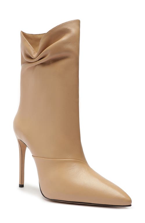 Schutz Sidonie Pointed Toe Bootie in Amendoa at Nordstrom, Size 10