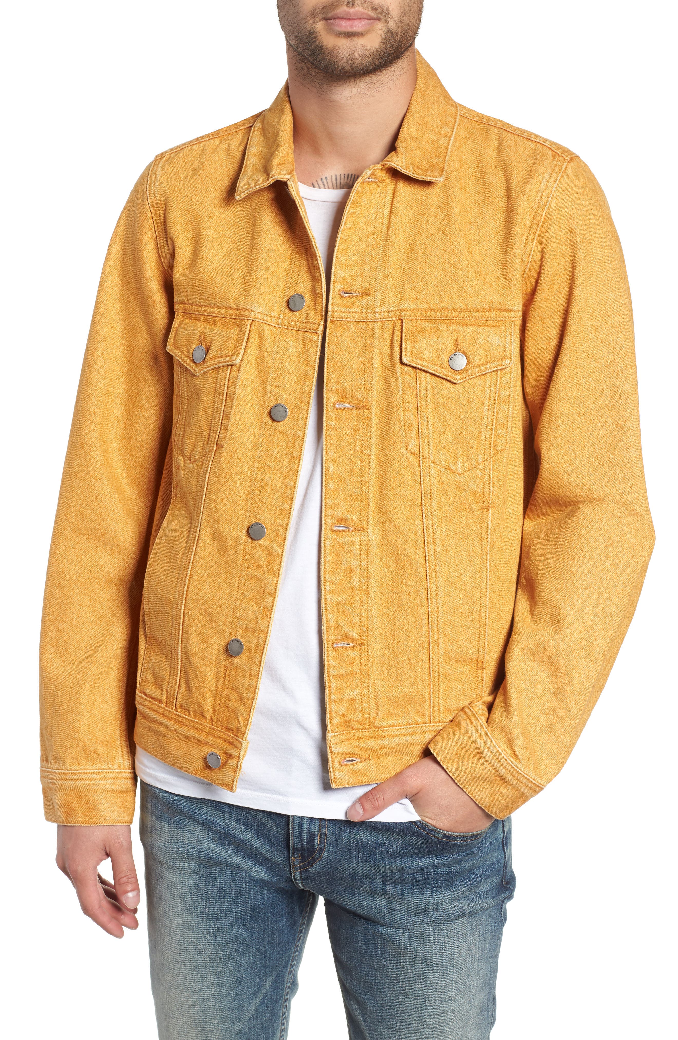 yellow jeans jacket